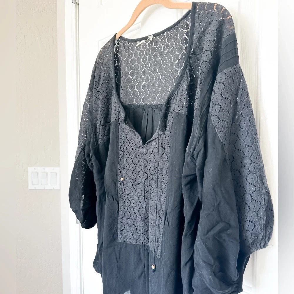 FREE PEOPLE Moon River Easy Top Women’s Black Size Medium